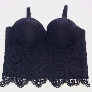 Sexy Crop Top Crochet Corset